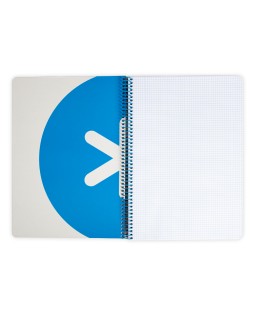 Cuaderno espiral a4 antartik tapa dura 80h 90gr cuadro 4mm con margen color rojo