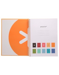 Cuaderno espiral a4 micro antartik tapa forrada 80h 90 gr cuadro 5mm 1 banda 4 taladros color peach