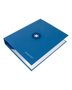 Carpeta 4 anillas 40 mm mixtas antartik a4 forrada color azul marino