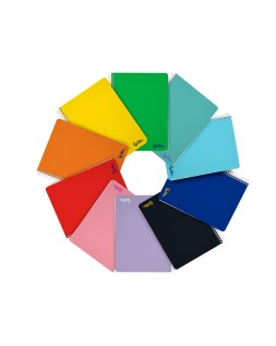 Cuaderno espiral liderpapel a4 smart tapa blanda 80h 75gr pauta 3,5mm con margen colores surtidos