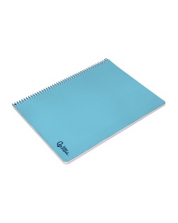 Cuaderno espiral liderpapel a4 smart tapa blanda 80h 75gr cuadro 4mm con margen color celeste