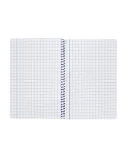 Cuaderno espiral liderpapel a4 smart tapa blanda 80h 75gr cuadro 4mm con margen color celeste
