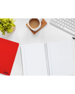 Cuaderno espiral liderpapel a5 smart tapa blanda 80h 75gr cuadro 5mm con margen colores surtidos