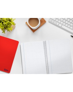 Cuaderno espiral liderpapel a5 smart tapa blanda 80h 75gr cuadro 6mm con margen colores surtidos