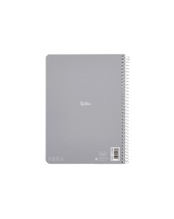 Cuaderno espiral liderpapel a4 micro smart tapa blanda 80h 75gr cuadro 5mm doble margen 4 taladros colores