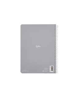 Cuaderno espiral liderpapel a4 micro smart tapa blanda 80h 75gr horizontal 7mm doble margen 4 taladros colores