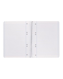 Cuaderno espiral liderpapel a5 micro smart tapa blanda 80h 75gr cuadro 5mm doble margen 6 taladros colores