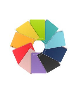 Cuaderno espiral liderpapel cuarto witty tapa dura 80h 75gr milimetrado 2mm colores surtidos