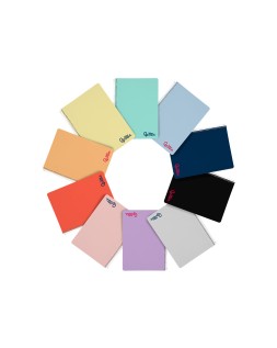 Cuaderno espiral liderpapel a4 wonder tapa plastico 80h 90gr pauta ancha 3,5mm con margen colores surtidos