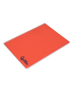 Cuaderno espiral liderpapel a4 wonder tapa plastico 80h 90gr pauta ancha 3,5mm con margen colores surtidos
