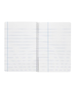 Cuaderno espiral liderpapel a4 wonder tapa plastico 80h 90gr pauta ancha 3,5mm con margen colores surtidos