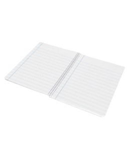 Cuaderno espiral liderpapel a4 wonder tapa plastico 80h 90gr pauta ancha 3,5mm con margen colores surtidos