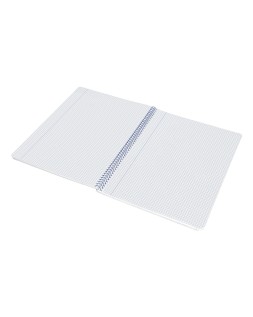 Cuaderno espiral liderpapel a4 wonder tapa plastico 80h 90gr cuadro 4mm con margen color rosa