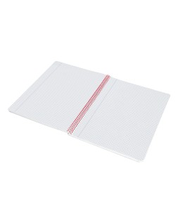 Cuaderno espiral liderpapel a4 wonder tapa plastico 80h 90gr cuadro 4mm con margen color azul marino