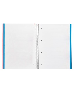 Cuaderno espiral liderpapel a4 micro jolly tapa forrada 140h 75gr liso 5 bandas 4 taladros colores surtidos