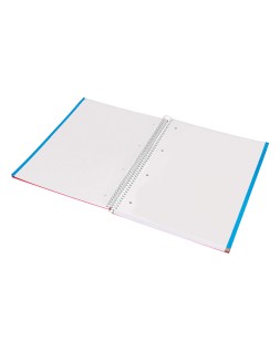 Cuaderno espiral liderpapel a4 micro jolly tapa forrada 140h 75gr liso 5 bandas 4 taladros colores surtidos