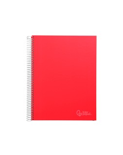 Cuaderno espiral liderpapel a5 micro jolly tapa forrada 140h 75gr cuadro 5mm 5 bandas 6 taladros colores surtidos