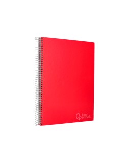 Cuaderno espiral liderpapel a5 micro jolly tapa forrada 140h 75gr cuadro 5mm 5 bandas 6 taladros colores surtidos