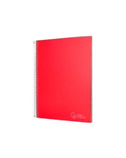Cuaderno espiral liderpapel a5 micro jolly tapa forrada 140h 75gr cuadro 5mm 5 bandas 6 taladros colores surtidos