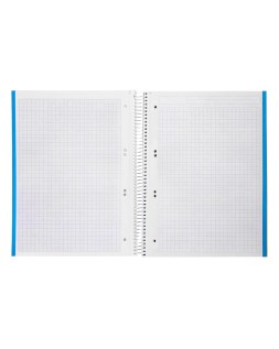 Cuaderno espiral liderpapel a5 micro jolly tapa forrada 140h 75gr cuadro 5mm 5 bandas 6 taladros colores surtidos