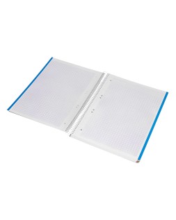 Cuaderno espiral liderpapel a5 micro jolly tapa forrada 140h 75gr cuadro 5mm 5 bandas 6 taladros colores surtidos