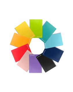 Cuaderno espiral liderpapel folio witty tapa dura 80h 75gr cuadro 3mm con margen colores surtidos
