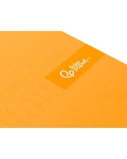 Cuaderno espiral liderpapel a4 crafty tapa forrada 80h 90gr cuadro 4mm con margen color naranja