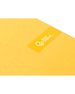 Cuaderno espiral liderpapel a4 crafty tapa forrada 80h 90gr cuadro 4mm con margen color amarillo