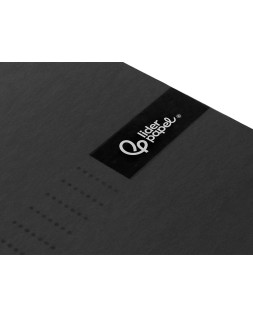 Cuaderno espiral liderpapel a4 crafty tapa forrada 80h 90gr cuadro 4mm con margen color negro