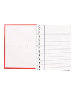 Cuaderno espiral liderpapel a4 crafty tapa forrada 80h 90gr rayado horizontal con margen colores surtidos
