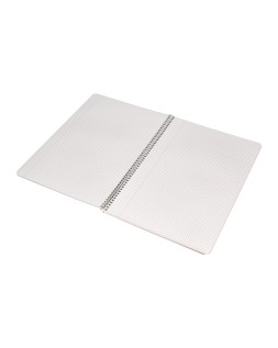 Cuaderno espiral liderpapel a4 ecouse tapa cartulina kraft 80h papel reciclado 80gr cuadro 4mm con margen