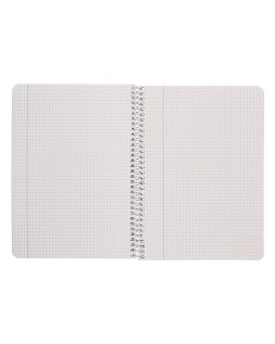 Cuaderno espiral liderpapel a5 ecouse tapa cartulina kraft 80h papel reciclado 80gr cuadro 4mm