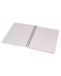 Cuaderno espiral liderpapel a5 ecouse tapa cartulina kraft 80h papel reciclado 80gr cuadro 4mm