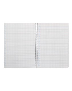 Cuaderno espiral liderpapel a4 pautaguia tapa plastico 80h 90gr cuadro pautado 4mm con margen color naranja