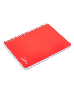 Cuaderno espiral liderpapel a4 witty tapa dura 80h 90gr cuadro 4mm con margen color rojo