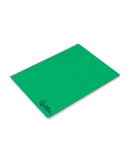 Cuaderno espiral liderpapel a4 wonder tapa plastico 80h 90gr rayado horizontal con margen color verde oscuro