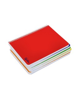 Cuaderno espiral liderpapel a4 wonder tapa plastica 80h 90gr cuadro 4mm con margen pack 5+1 colores surtidos