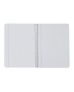 Cuaderno espiral liderpapel a4 wonder tapa plastica 80h 90gr cuadro 4mm con margen pack 5+1 colores surtidos