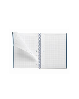 Cuaderno espiral miquelrius din a4 80 hojas cuadro 5 mm 90 gr gradient azul/limon