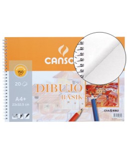 Bloc dibujo basik din a4 23x32.5 cm 20 hojas de 150 gr/m2