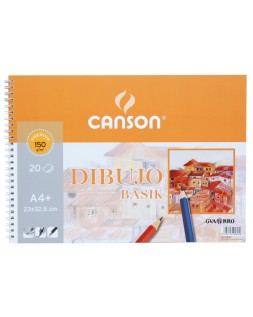 Bloc dibujo basik din a4 23x32.5 cm 20 hojas de 150 gr/m2