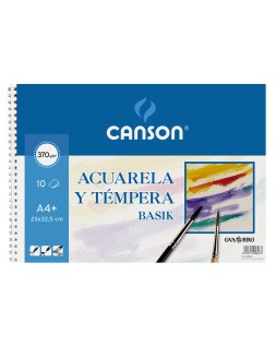 Bloc dibujo acuarela din a4 espiral 23x32.5 cm 10 hojas de 370 gr/m2