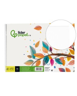 Bloc dibujo liderpapel escolar espiral 230x325mm 20 hojas 90 gr/m2 sin recuadro