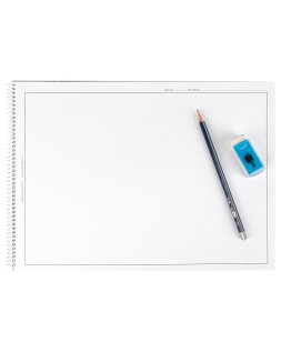 Bloc dibujo liderpapel escolar espiral 230x325mm 20 hojas 90 gr/m2 con recuadro