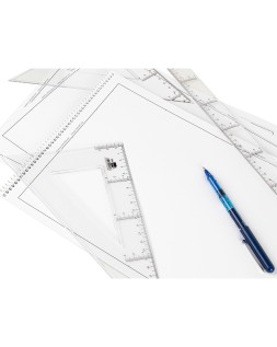 Bloc dibujo liderpapel lineal arquitectura espiral 230x325 mm 20 hojas 130g/m2 con recuadro perforado