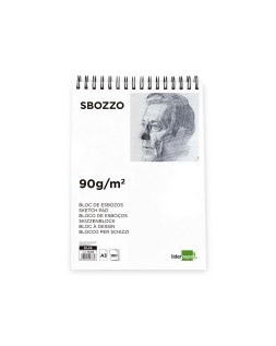 Bloc dibujo liderpapel esbozos espiral a3 297x420mm 100 hojas 90 g sin recuadro