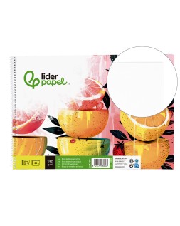 Bloc dibujo liderpapel artistico espiral 230x325mm 20 hojas 130g/m2 sin recuadro sin microperforado