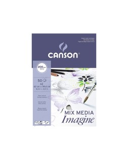 Bloc dibujo multitecnicas canson imagine din a2 encolado liso 42x59,4 cm 50 hojas 200 gr/m2
