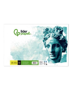 Bloc dibujo liderpapel artistico encolado 210x297 mm 30 hojas 120g/m2 sin recuadro