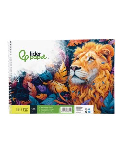 Bloc dibujo liderpapel artistico espiral 230x325mm 20 hojas 180g/m2 sin recuadro perforado